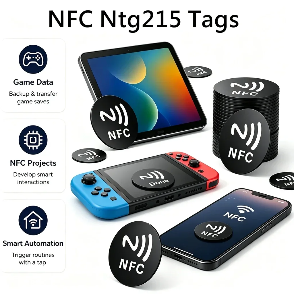 50-10PCS RFID NFC Ntg215 Tags  - огляд і ціна Nfc Tag Programmable