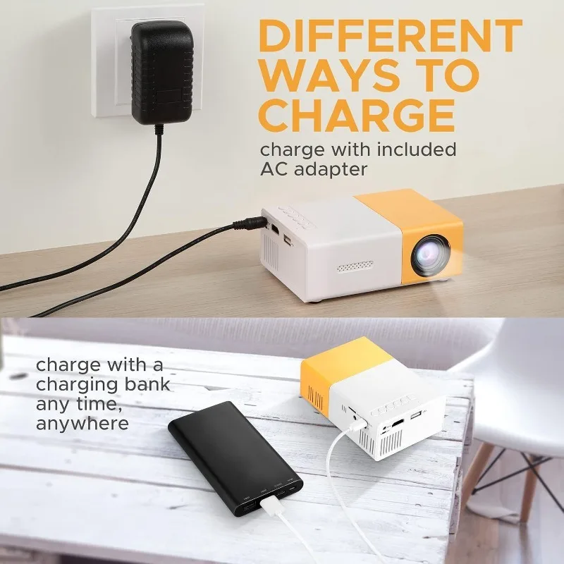 110V-220V Portable TV Projecto - огляд і ціна Mini Projector Portable
